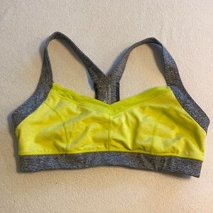 Zella Green and Gray Sports Bra Gently Worn